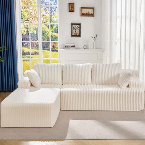Modular Sectional Sofa Couches L-Shape Couch 3 Seat Modular Sofa Memory Foam Sectional Couches for Living Room