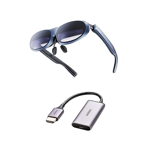 Rokid Max AR Glasses and HDMI, Augmented Reality Glasses Wearable Headsets Smart Glasses for Video Display