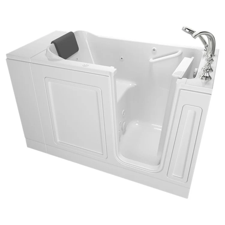 2848 Series 28"W x 48"L Acrylic Walk-In Whirlpool Bathtub with Right-Hand Drain/Faucet