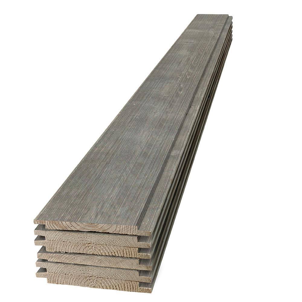 UFP-Edge 1 in. x 8 in. x 8 ft. Barn Wood Gray Shiplap Pine Board (6-Pack) 325825 - Avayadevconnect