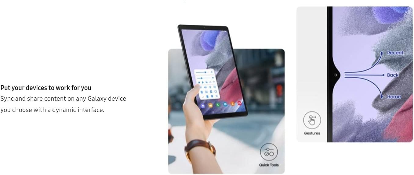SAMSUNG Galaxy Tab A7 Lite 8.7” 4G LTE (32GB, 3GB) Cellular Android 13 Tablet, All Day Battery (GSM Unlocked for AT&T, T-Mobile