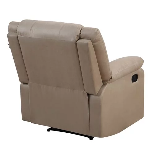 Relax-a-Lounger Warren Standard Push Back Recliner, Beige Microfiber
