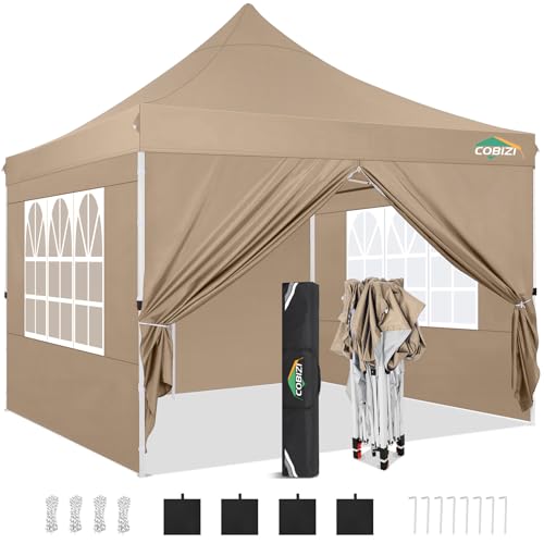 10x10 Pop Up Canopy Tent with 4 Sidewalls and Mesh Windows 2.0