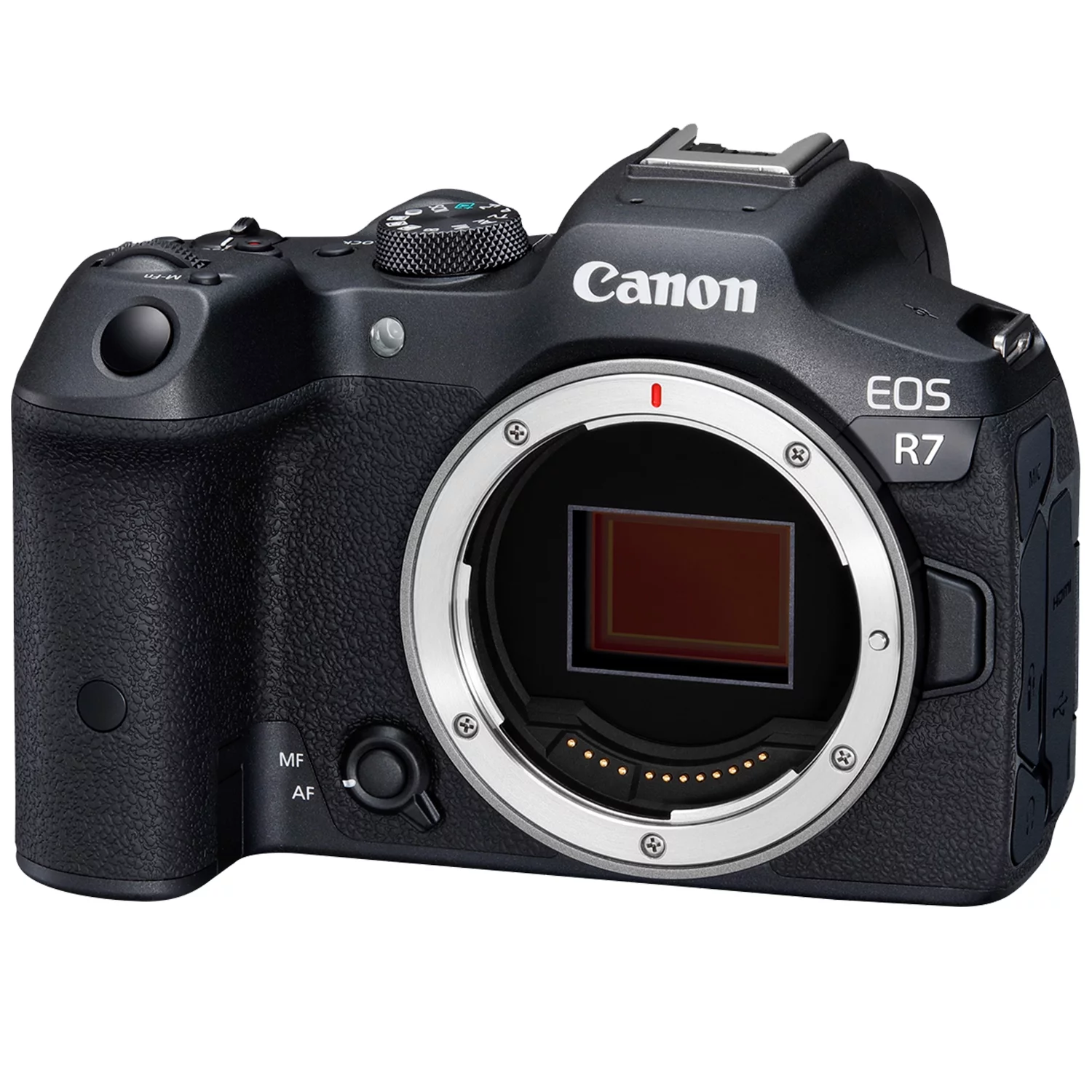 Canon EOS R7 Mirrorless Camera with RF-S 18-45mm + 75-300mm Lens + Mount Adapter + SanDisk 64GB Card + ZeeTech Accessory Bundle