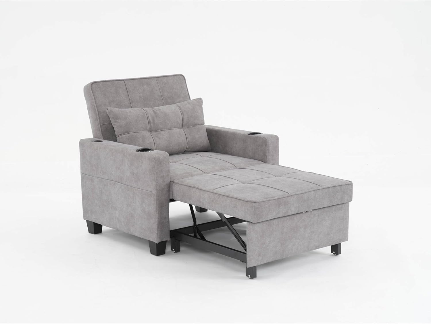 Futon Chair Bed Convertible Chair 3-in-1 Pull Out Sleeper Chair Beds with USB Ports,Wear-resistant and Anti-scratch