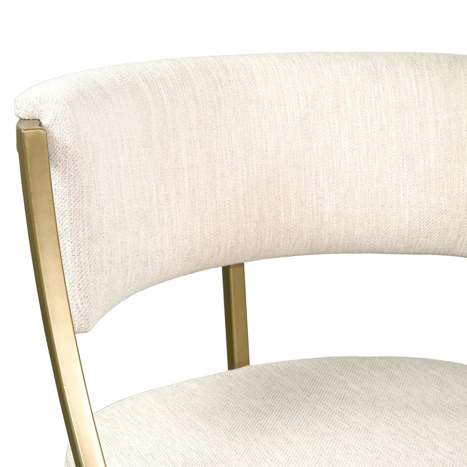 Mina 25in. Counter-Height Metal Bar Stool with Back- Antique Brass