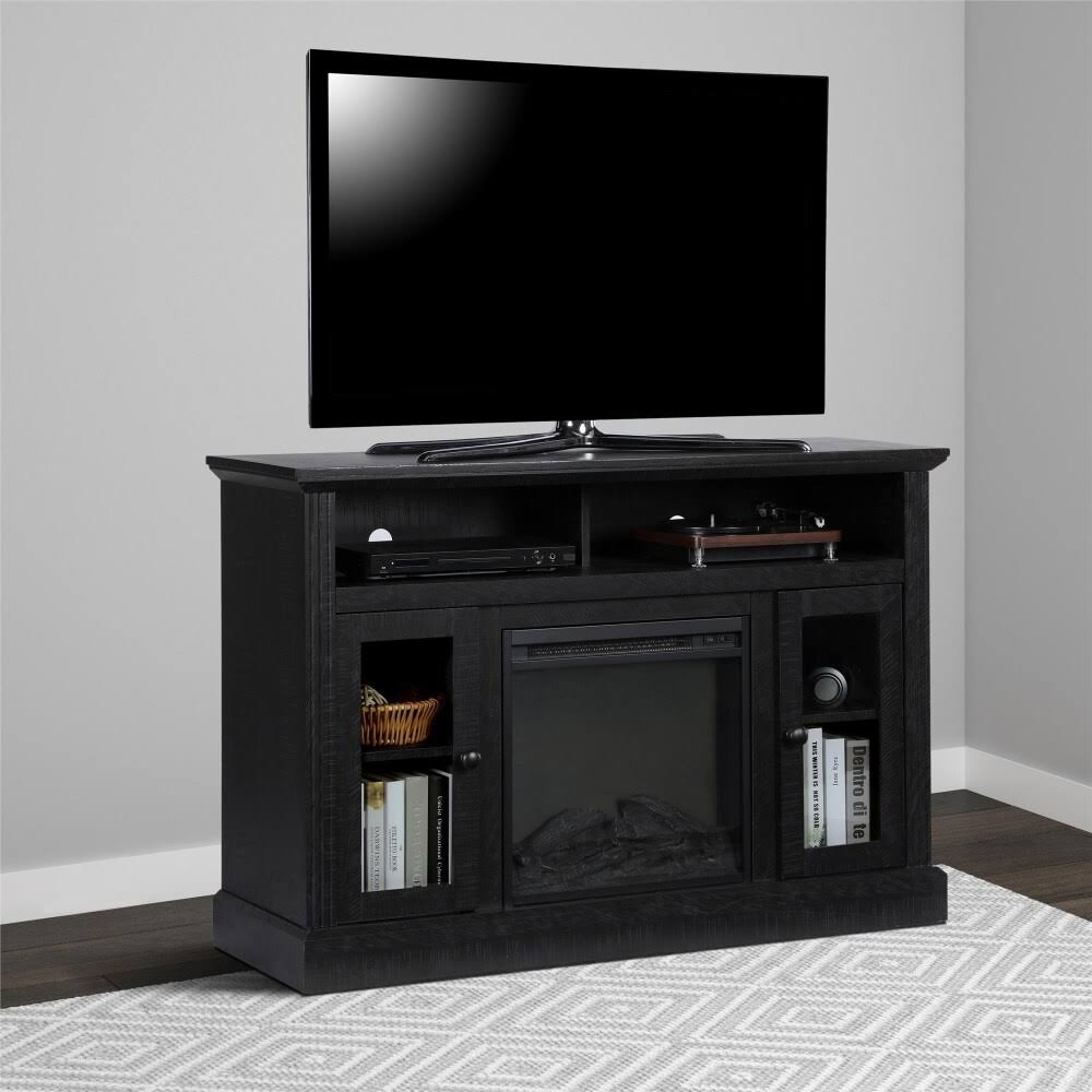 Ameriwood Home Chicago Fireplace TV Console for TVs Up to 50 inch, Black