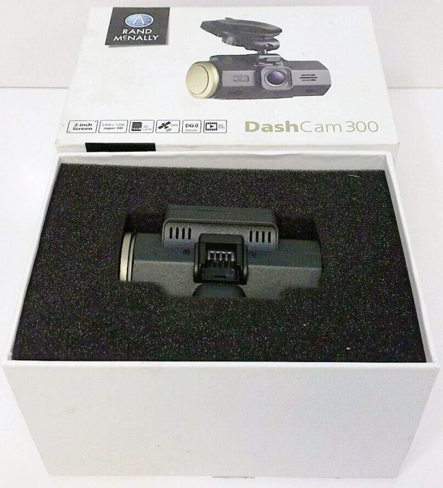 Rand Mcnally Dash Cam 300 Super HD Camera (2560 x 1080) with Video and Lane Departure and Collision Warnings