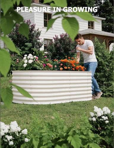 10x4x1.5ft Raised Garden Bed,Galvanized Raised Planter Boxes Outdoor with Easy Assembly, Large Garden Bed for Vegetables, Fruits, Flower