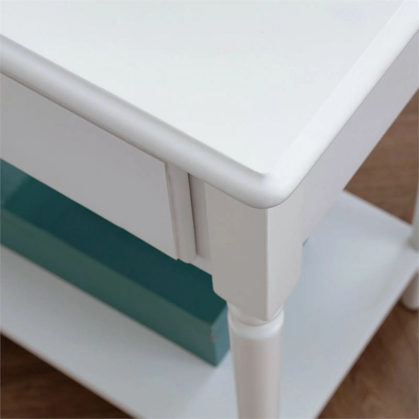 Home Square 2-Piece Furniture Coastal Notions Orchid White Nightstand Set