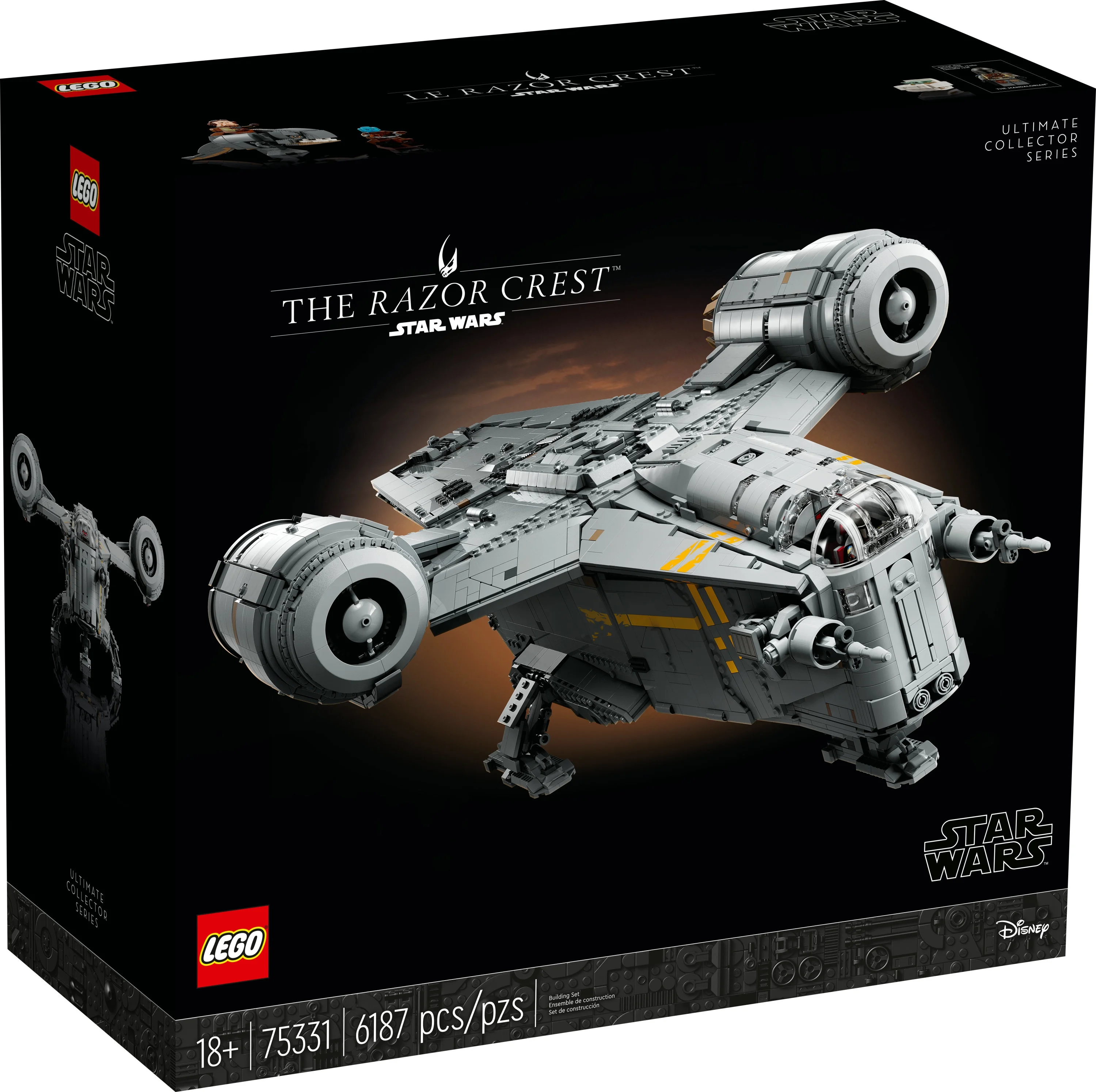 LEGO Star Wars The Razor Crest 75331 UCS Set, Ultimate Collectors Series Starship Model Kit for Adults