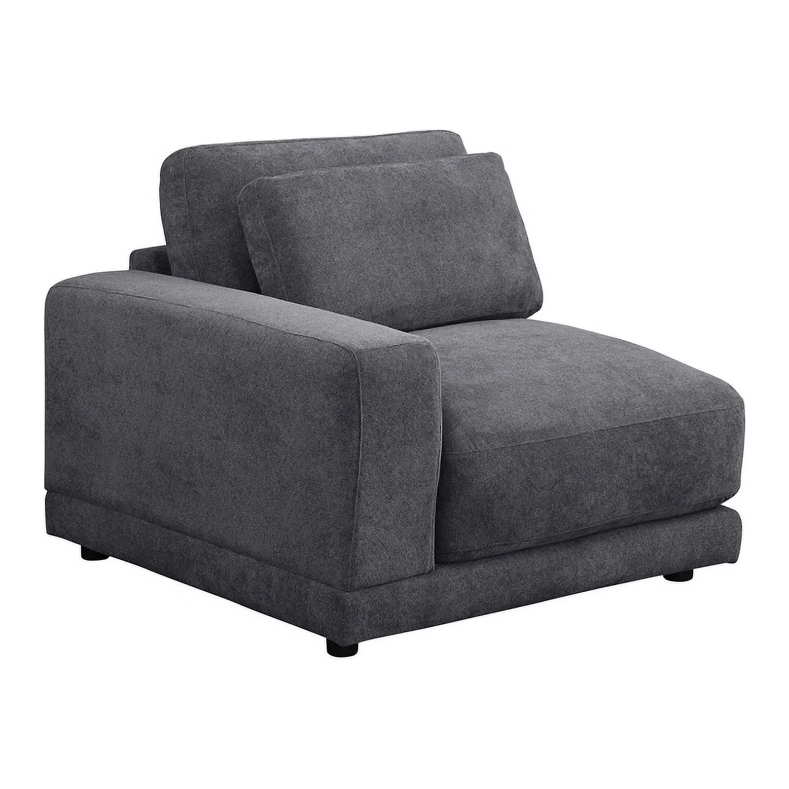 Devion Furniture 5-Piece Upholstered Fabric Modular Sofa in Dark Gray