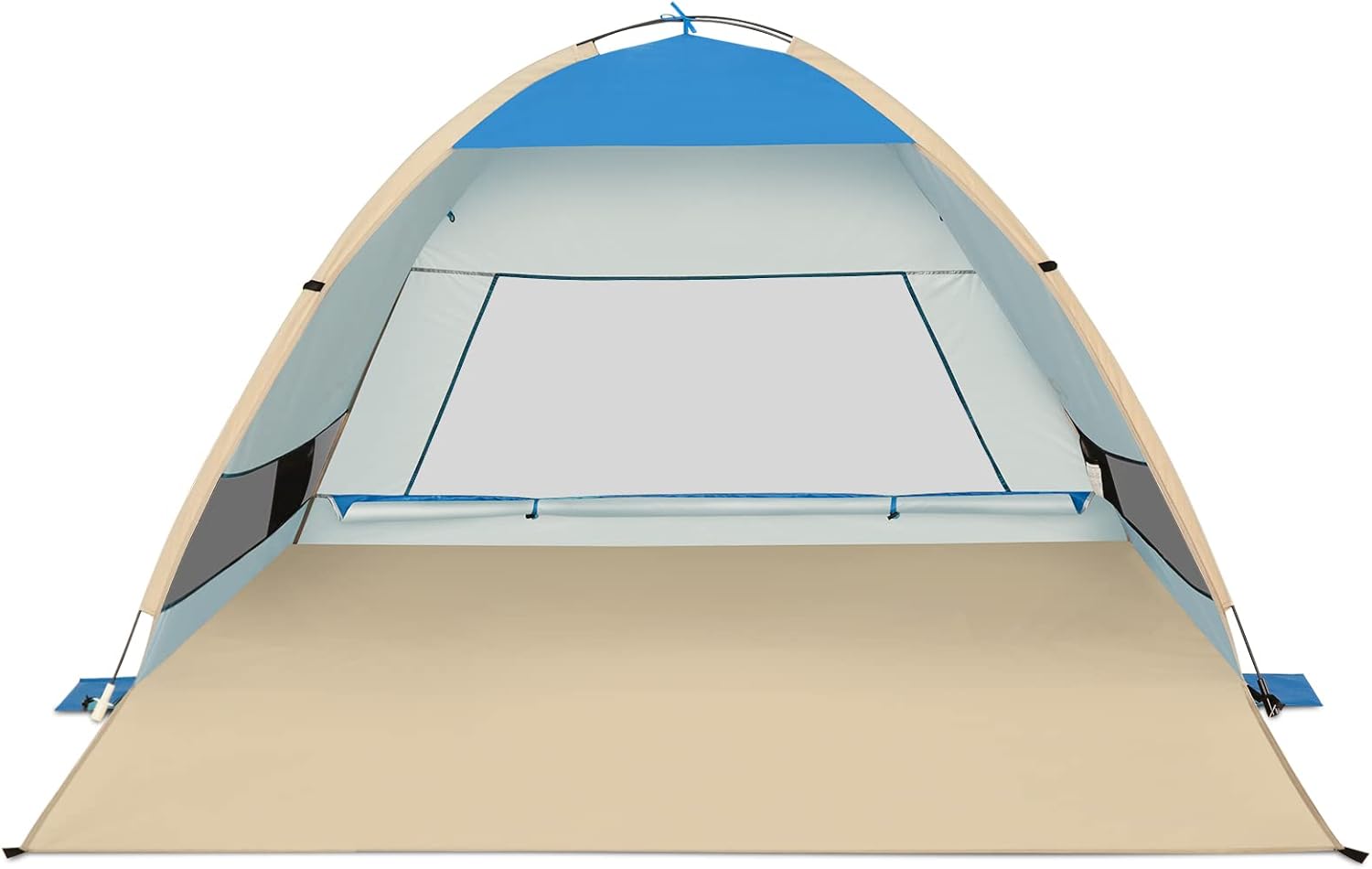 Gorich Large Pop Up Beach Tent Automatic Sun Shelter Cabana Easy Set Up Light Weight Camping Fishing Tents 4 Person Anti-UV Portable Sunshade for