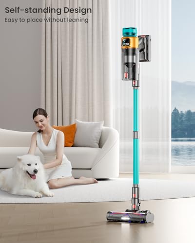 Cordless Vacuum Cleaner, 550W 45KPA 70Mins Vacuum Cleaners for Home, Stick Vacuum with Charging Dock Station, Anti-tangle Wireless Vacumm