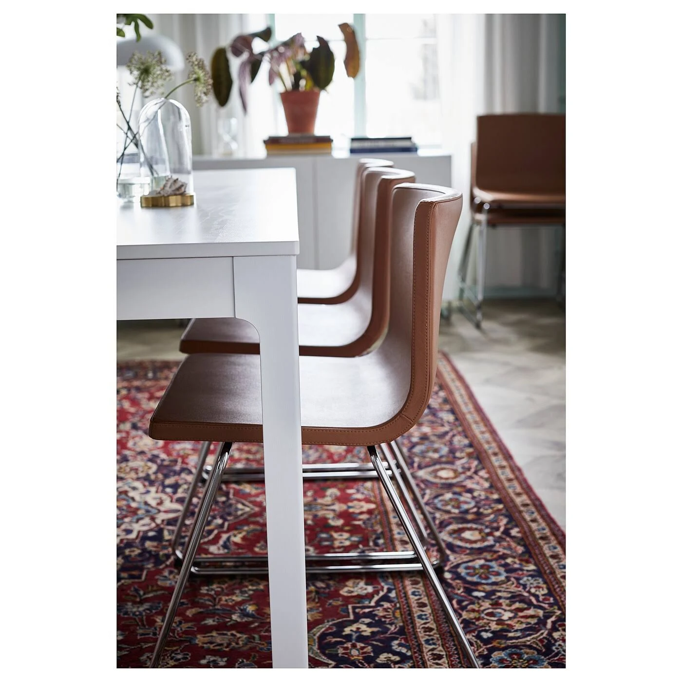 IKEA - Bernhard Chair, Chrome plated/Mjuk Golden Brown, Tested for: 243 lb