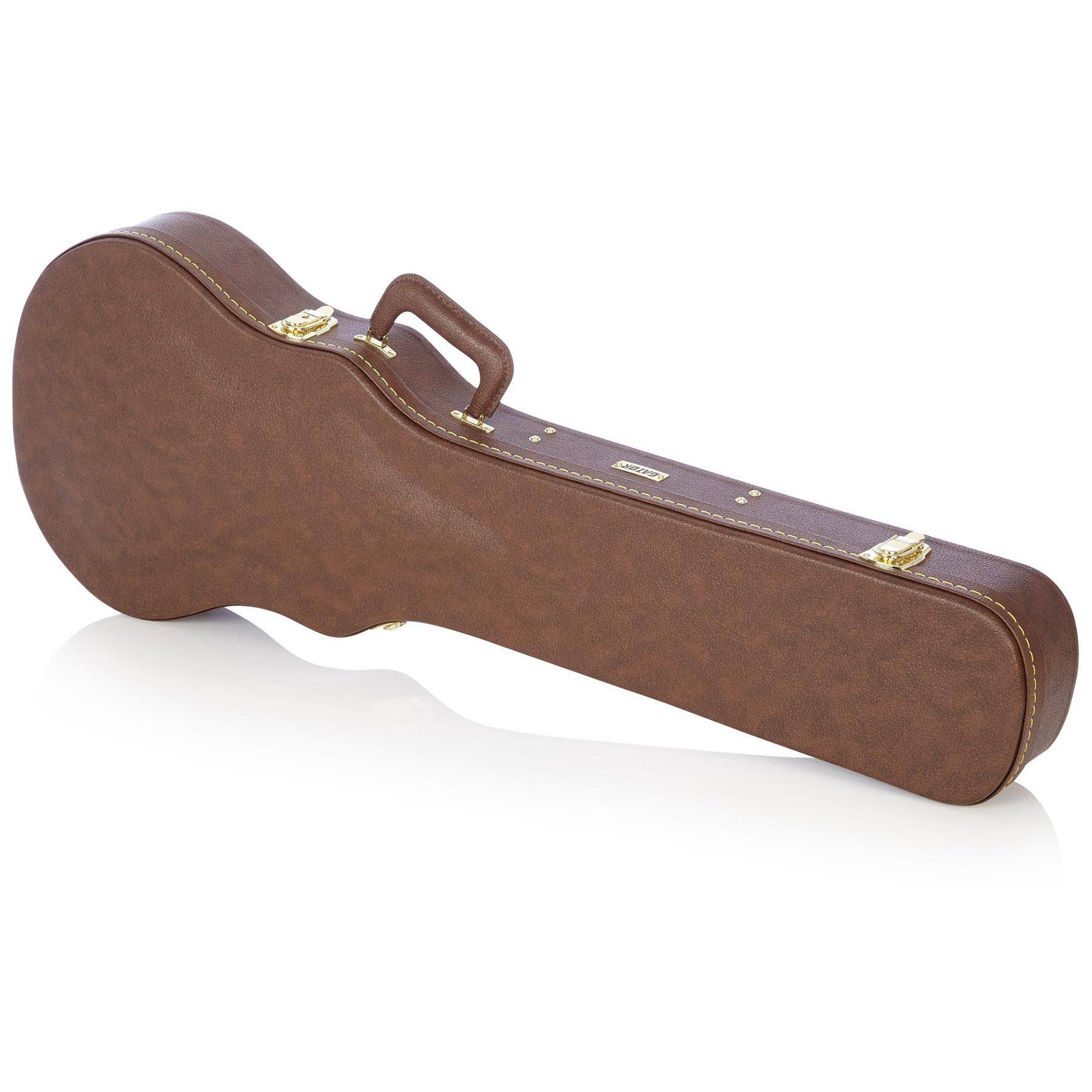Gator Gibson Les Paul Guitar Deluxe Wood Case, Brown