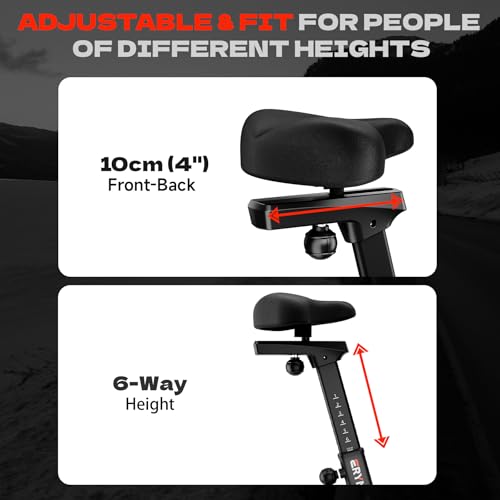 Air Bike, Exercise Bike with Magnetic & Air Resistance Fan Bike, Stationary Bike for Home Cardio Workout