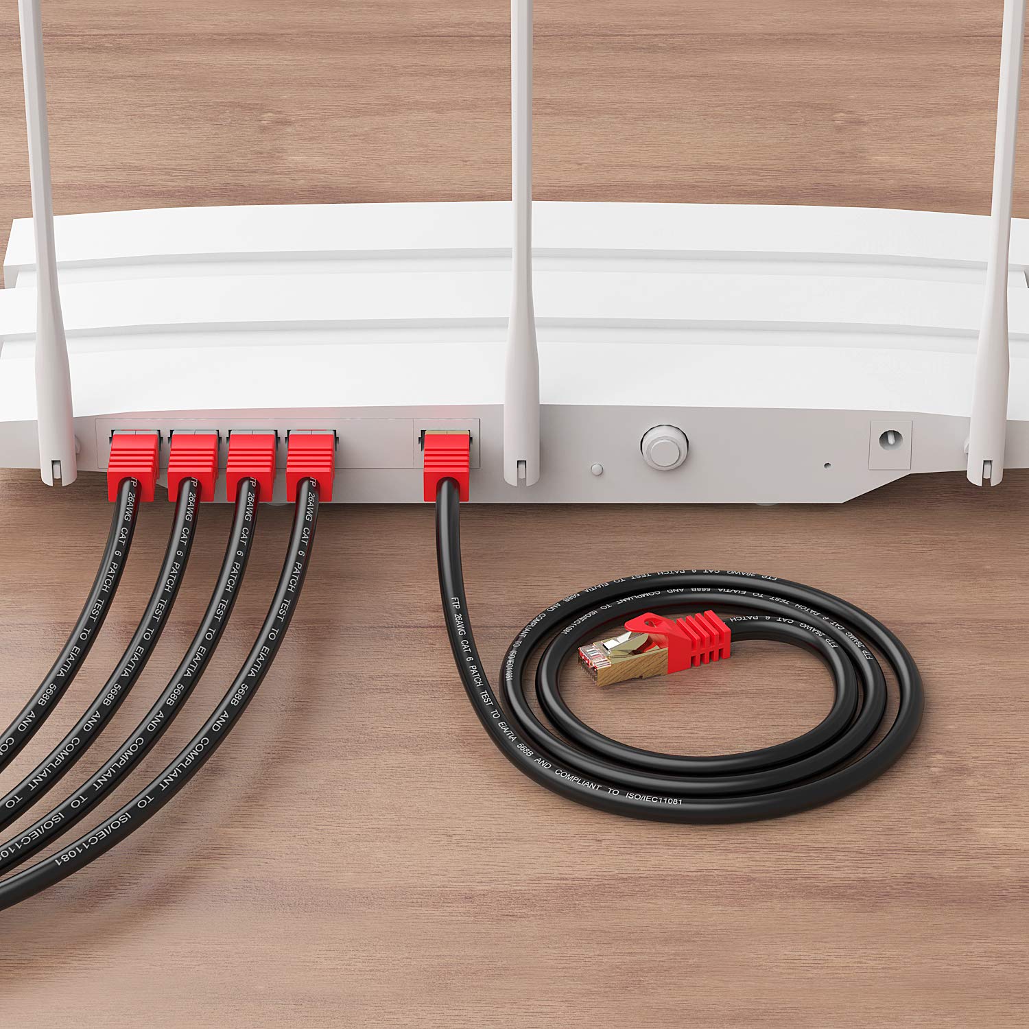 Outdoor Cat 6 Ethernet Cable 350ft, XXONE 26AWG Heavy-Duty Cat6 Networking Cord Patch Cable RJ45 LAN Wire Cable FTP Waterproof Direct Burial