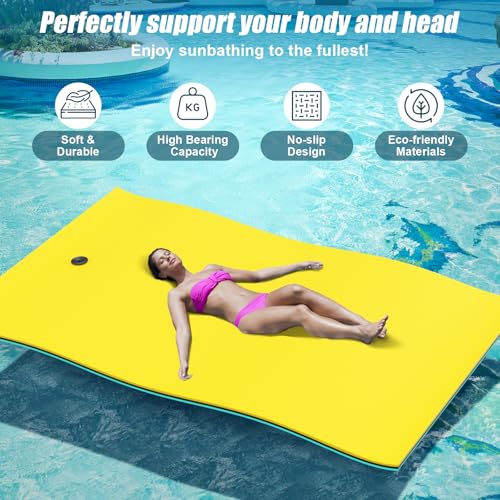 Lily Pad Floating Mat, 7/8/10/12/18x6FT, 6/9x3FT Floating Water Mat for The Lake and Boating