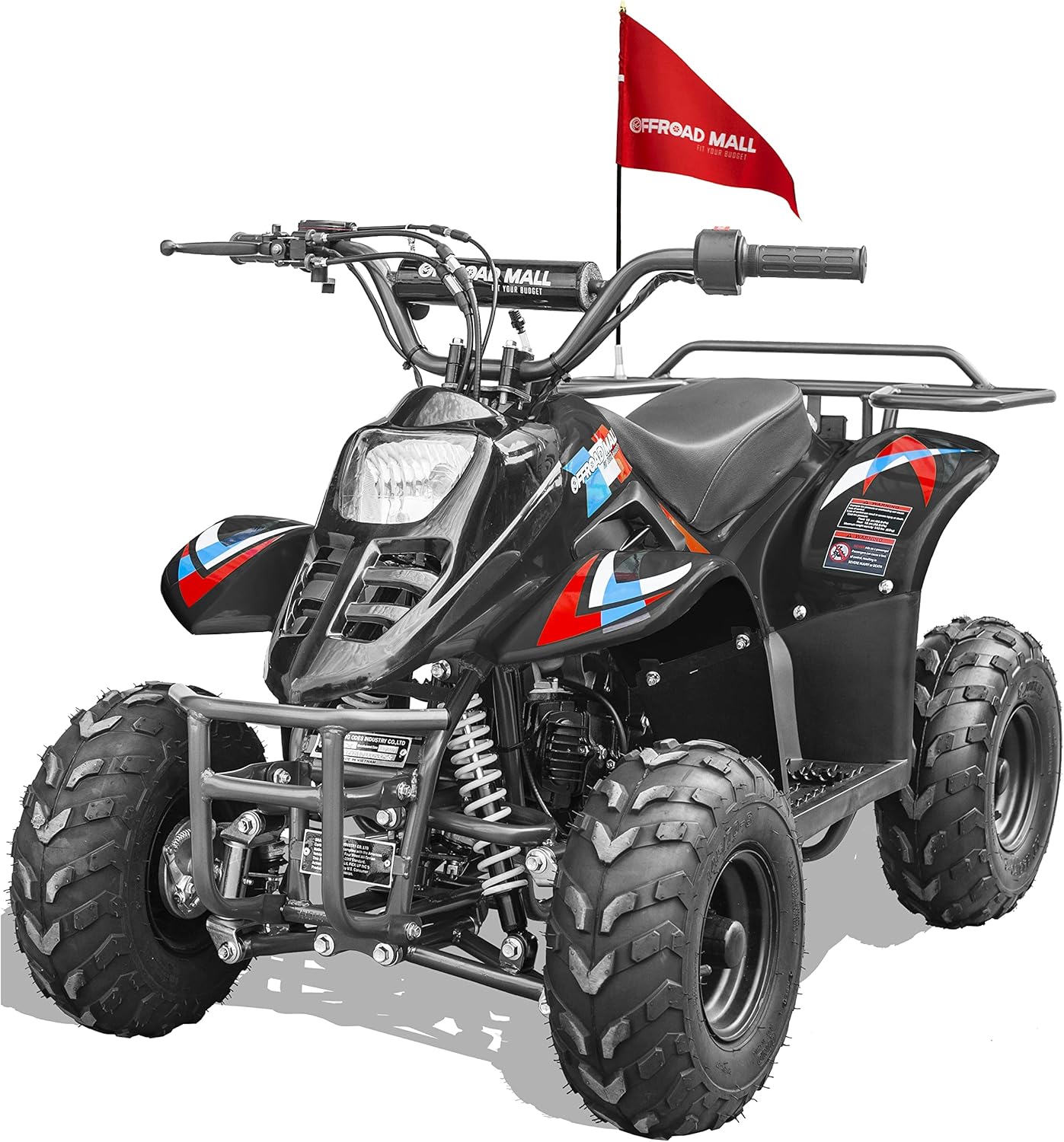 Offroad Mall REX 110cc Dirt Quad 4-Wheeler Gas Powered ATV for Kids, Remote Electric Start/Kill Switch, EPA & CARB Approved