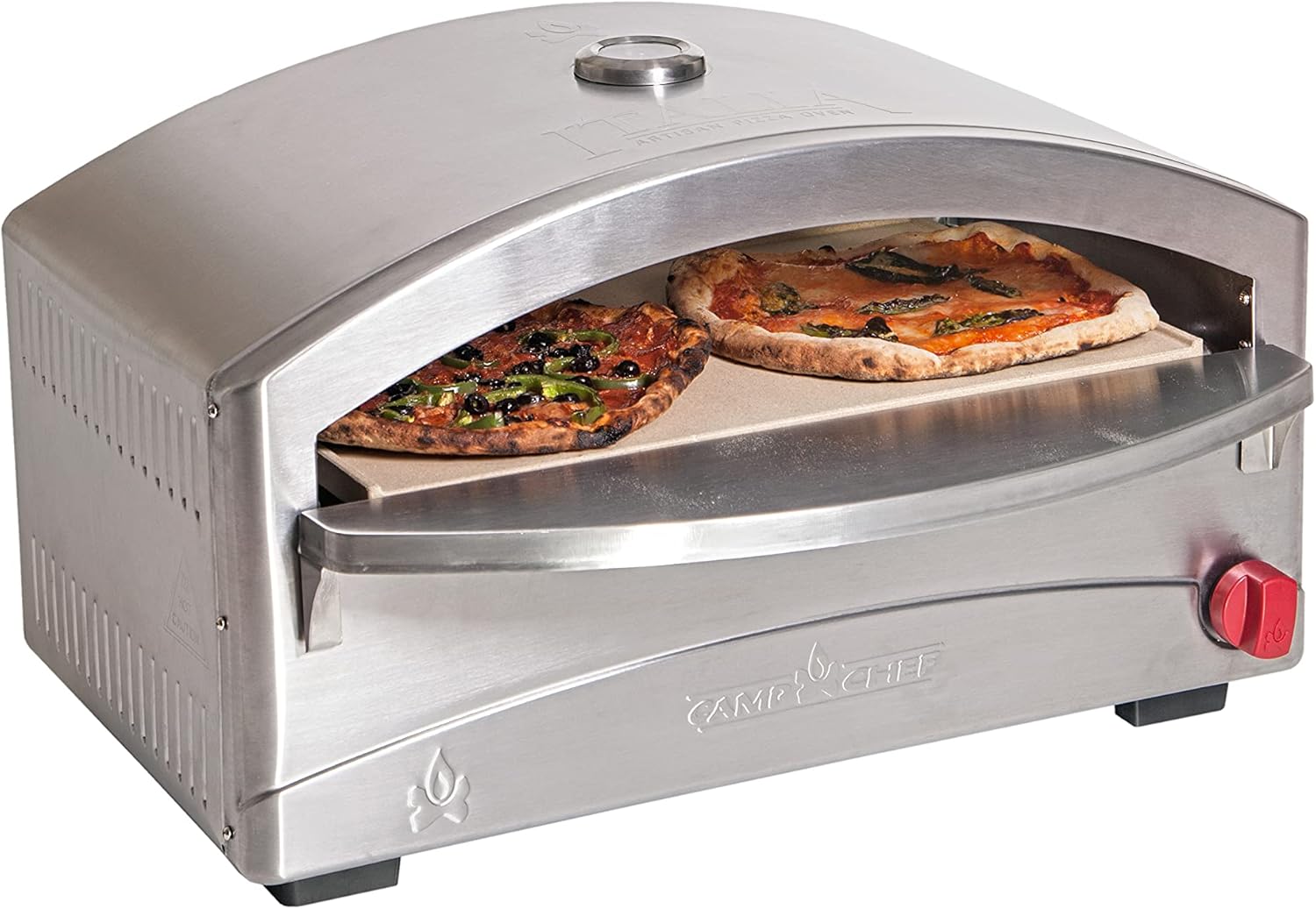 Camp Chef Italia Artisan Pizza Oven, Stainless Steel, 15 in. x 26 in. x 16