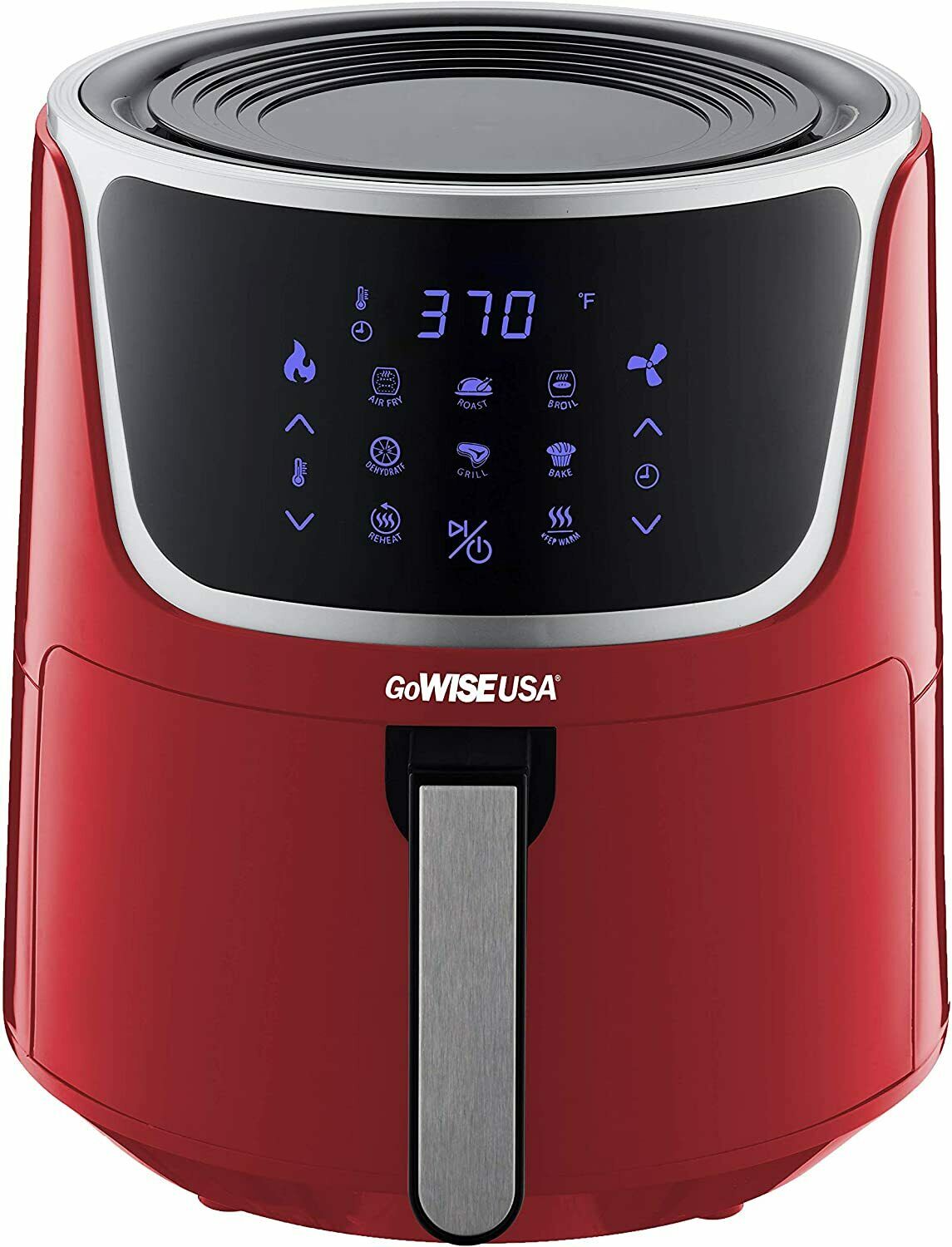 GoWISE USA 7-Qt. Extra Large Electric Air Fryer with Dehydrator - Red | GW22957