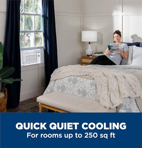 GE Window Air Conditioner Unit, 6,000 BTU for Small Rooms up to 250 sq ft. with Adjustable Fan and Cooling Settings