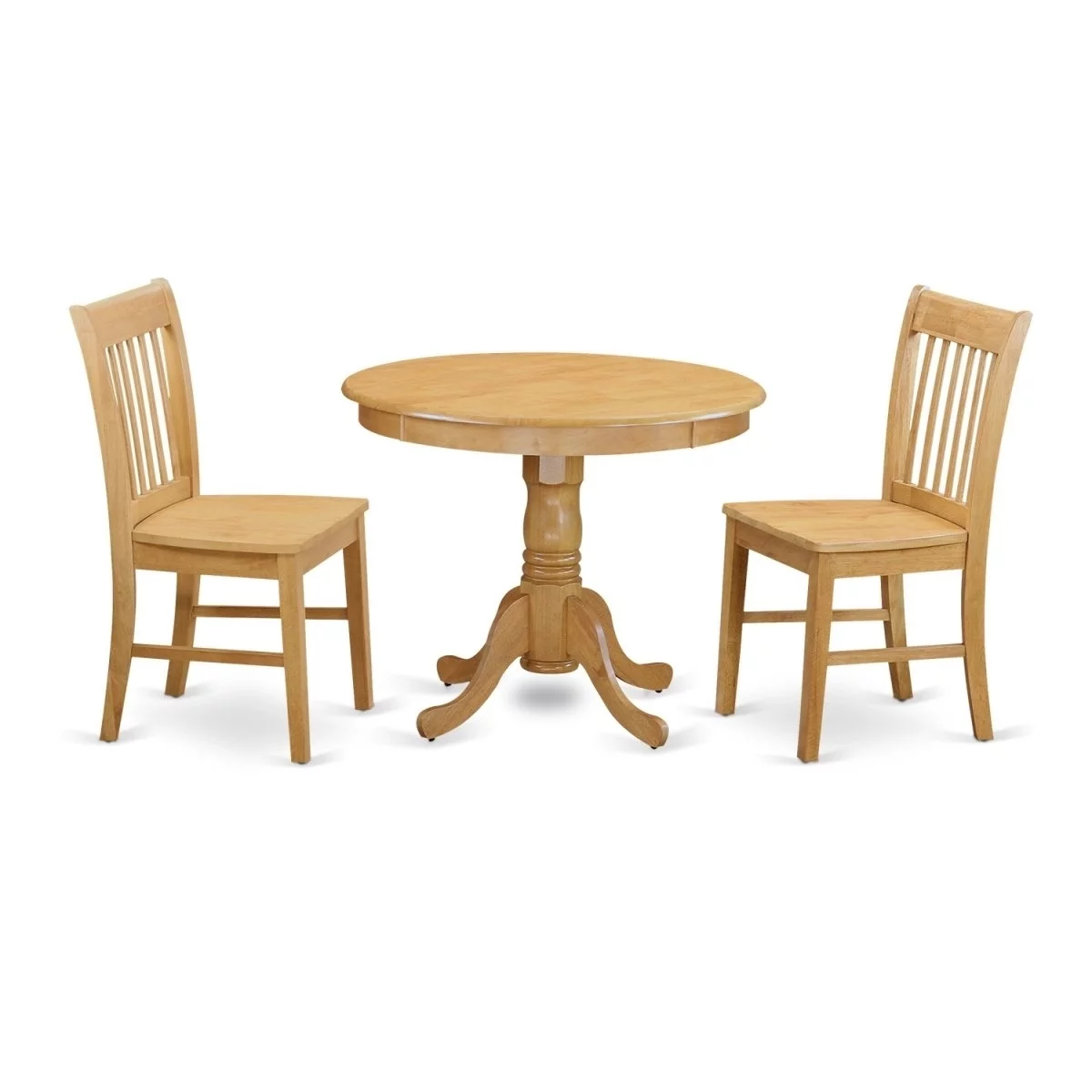 Dining Small Kitchen Table & 2 Chair, Oak