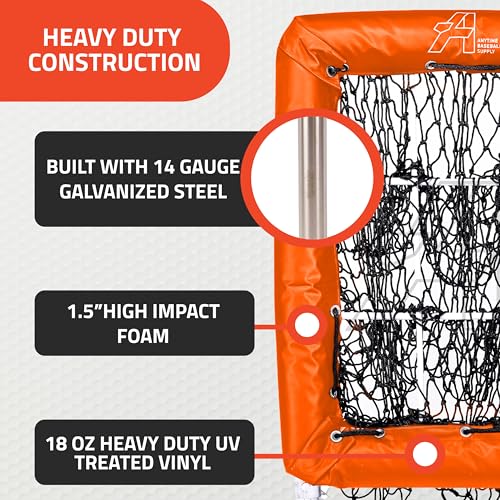 Anytime Baseball Pitching Net with Strike Zone | The No Hitter Net 9 Hole Net | Strike Zone Target for Baseball & Softball Training