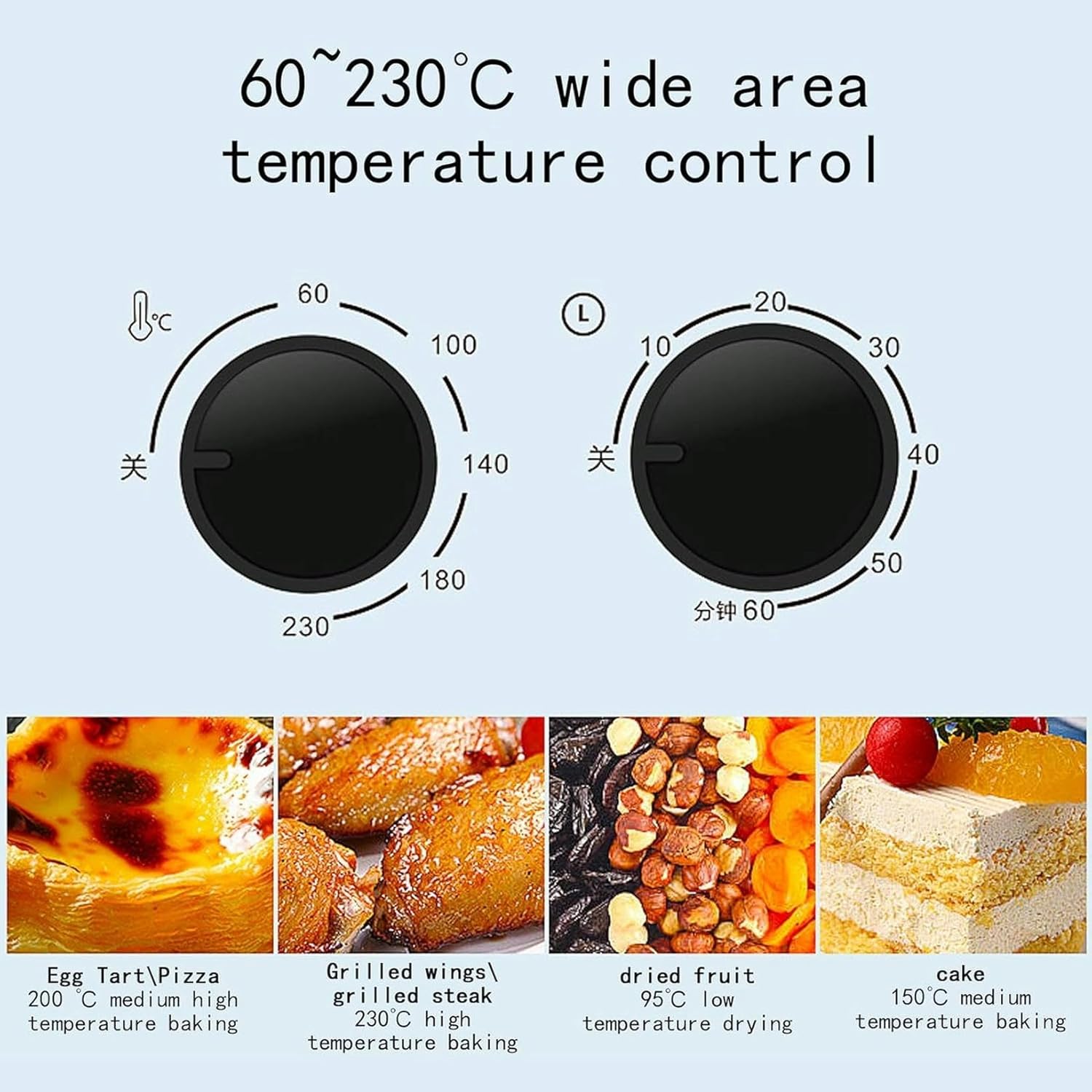 Mini Cooking Toaster, 14L Air Fryer Oven, Convection Grill Oven For Toast/baking/roasting/roasting/dehydrating, 60 -Minute Timer, 1000W