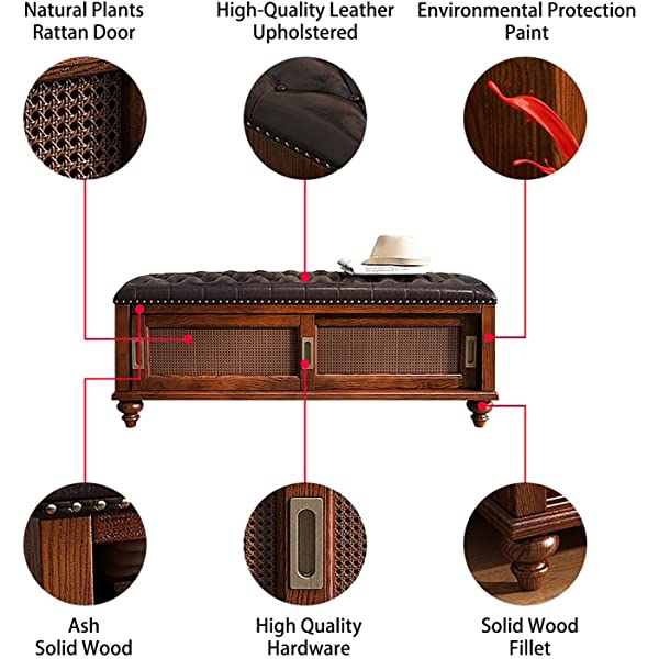 K KELBEL Shoe Rack & Shoe Bench & Shoe Cabinet & Boot Organizing Detachable Cushion with Hidden Storage Compartment