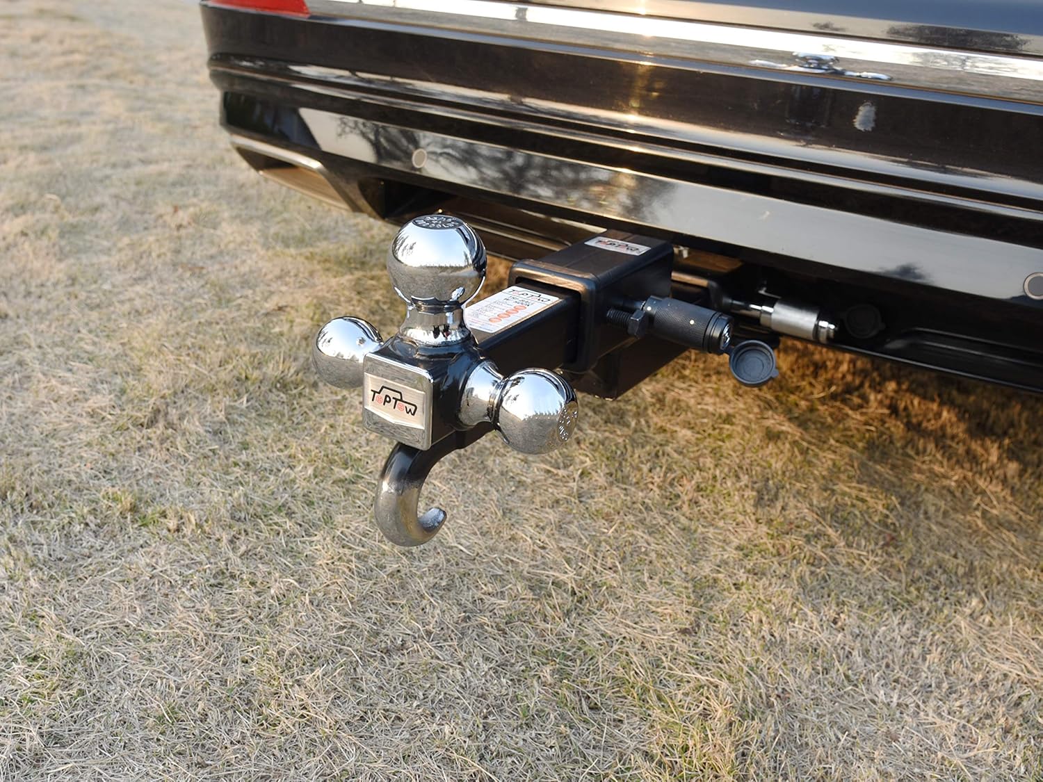 TOPTOW 64121 2-inch Receiver Trailer Hitch Extension Riser with 2-inch Rise/Drop, 2-inch Solid Shank, 10000lbs Capacity, Anti-Rattle Bolt Pack of 2