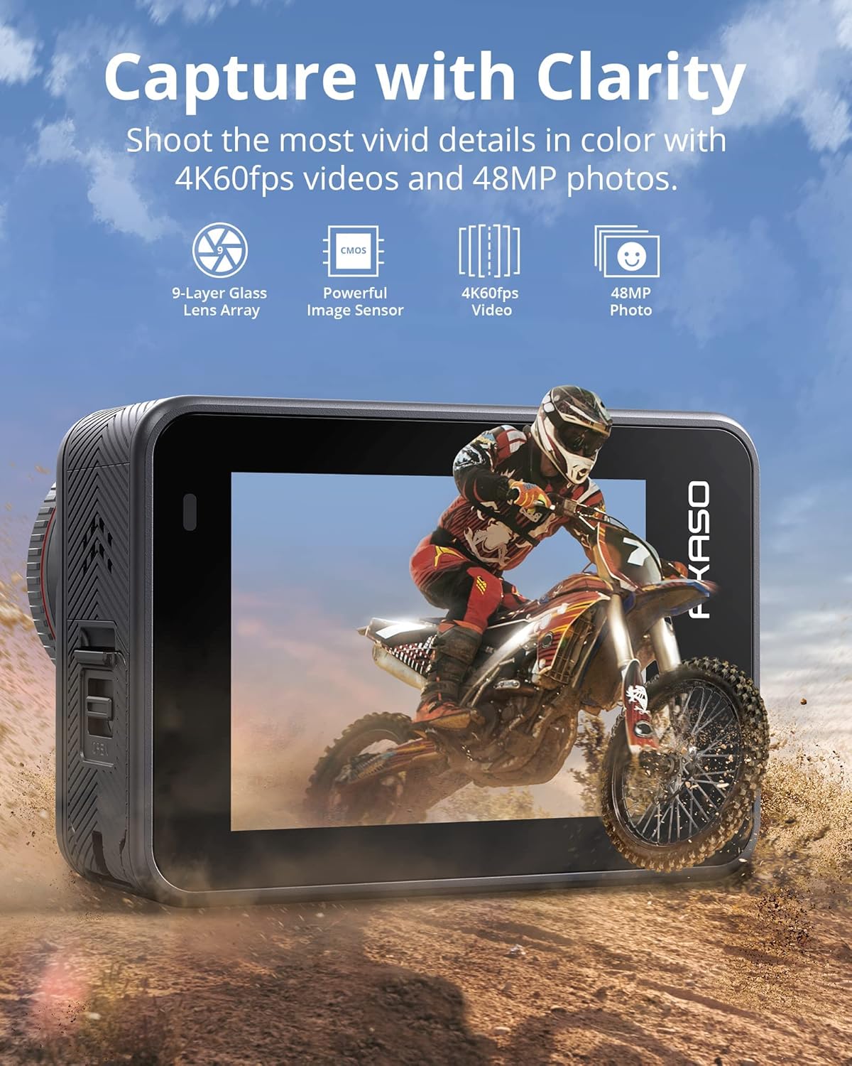 AKASO Brave 8 4K60FPS Action Camera