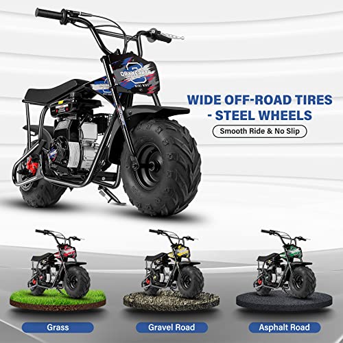 Oryxearth Mini Dirt Bike for Kids, 105CC 4-Stroke Kid Gas Powered Off-Road Pocket Pit Trail Motorcycle W/EPA Approved