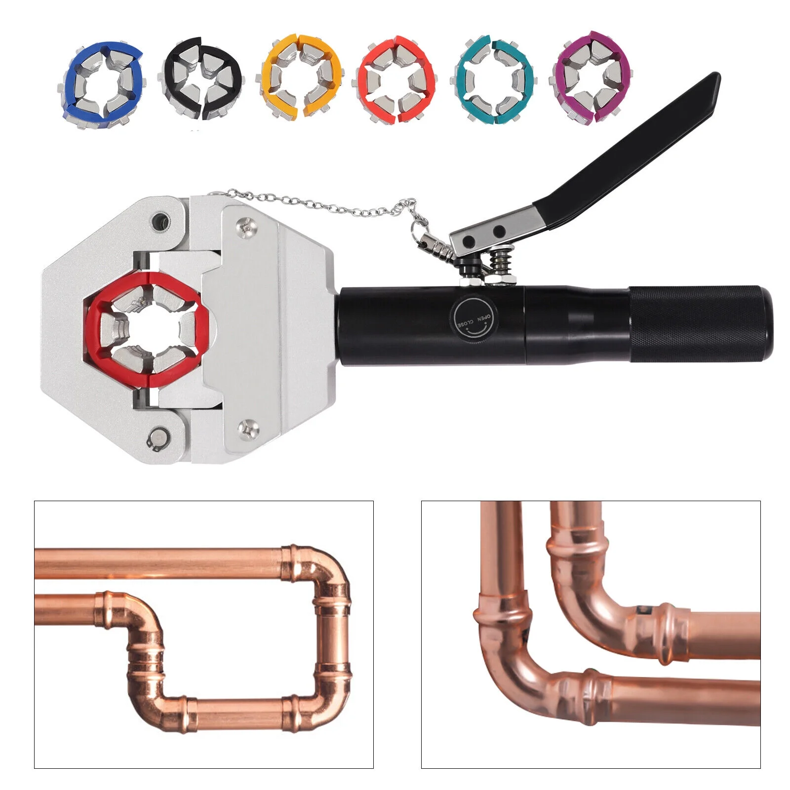 MONIPA Hydraulic A/C Hose Crimper Hydraulic A/C Crimping Tool For Air Conditioning Hose