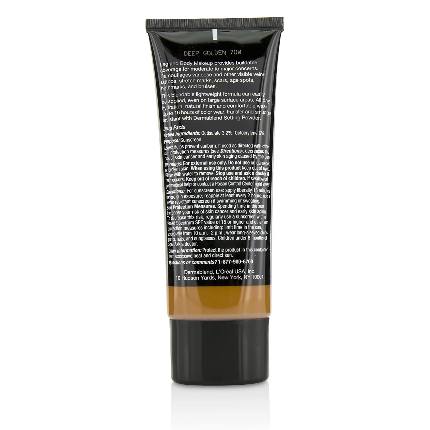 Dermablend Leg and Body Make Up Buildable Liquid Body Foundation Sunscreen Broad Spectrum SPF 25 - #Light Beige 35C 100ml/3.4oz