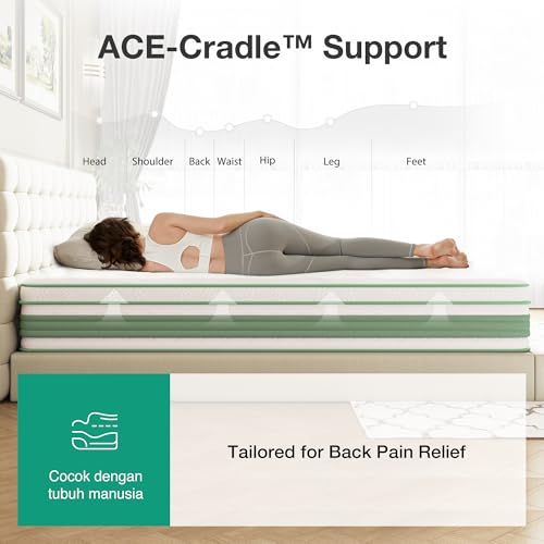 Novilla King Size Mattress 14 Inch, Hybrid Mattress King for Motion Isolation, Gel Memory Foam with Pressure Relief for Cool Night Sleep