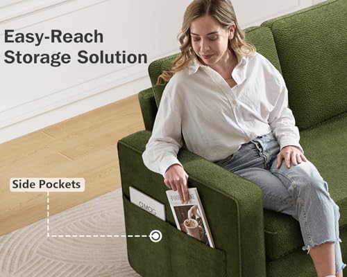 81" Sleeper Sofa Bed with Pull Out Bed, L Shaped Couch Sectional Sleeper Sofa, Pull Out Couch with Reversible Storage Chaise, Side Pockets