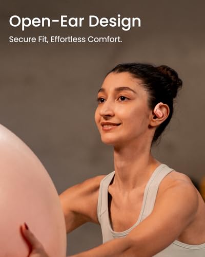 SHOKZ OpenFit Air - Open-Ear Headphones, True Wireless Earbuds, Water Resistant, Secure Earhooks for Daily Use, Black