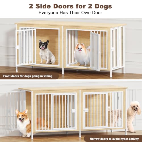 EasyCom 39.96" XL Wooden Large Dog Crate Furniture for Medium and Large Breed