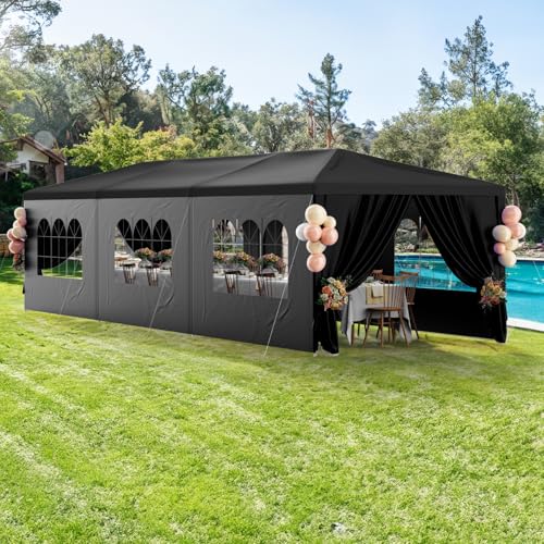 Outdoor Party Tent 10x30 Black Tents for Parties