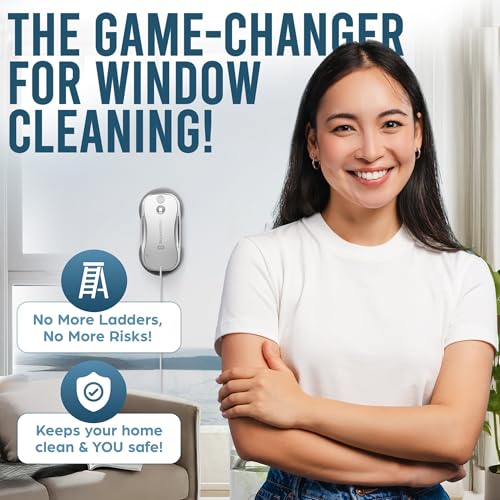 SqueeGBot Window Cleaning Robot Ideal for Panoramic Windows, Tiles, Mirrors, Robot Windows Cleaner with Intelligent AI 5.0 Navigation