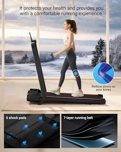 14% Incline Walking Pad Treadmills for Home and Office, 3-in-1 Portable Under Desk Treadmill, Folding Treadmill with 2.5 HP Quiet Brushless