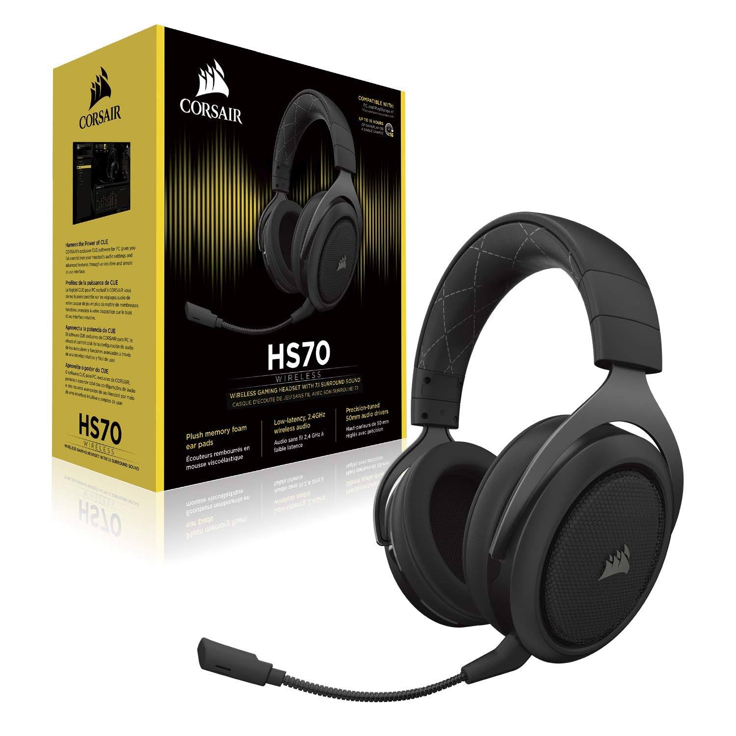 Corsair HS70 Carbon 7.1 Surround Sound, Gaming Headset