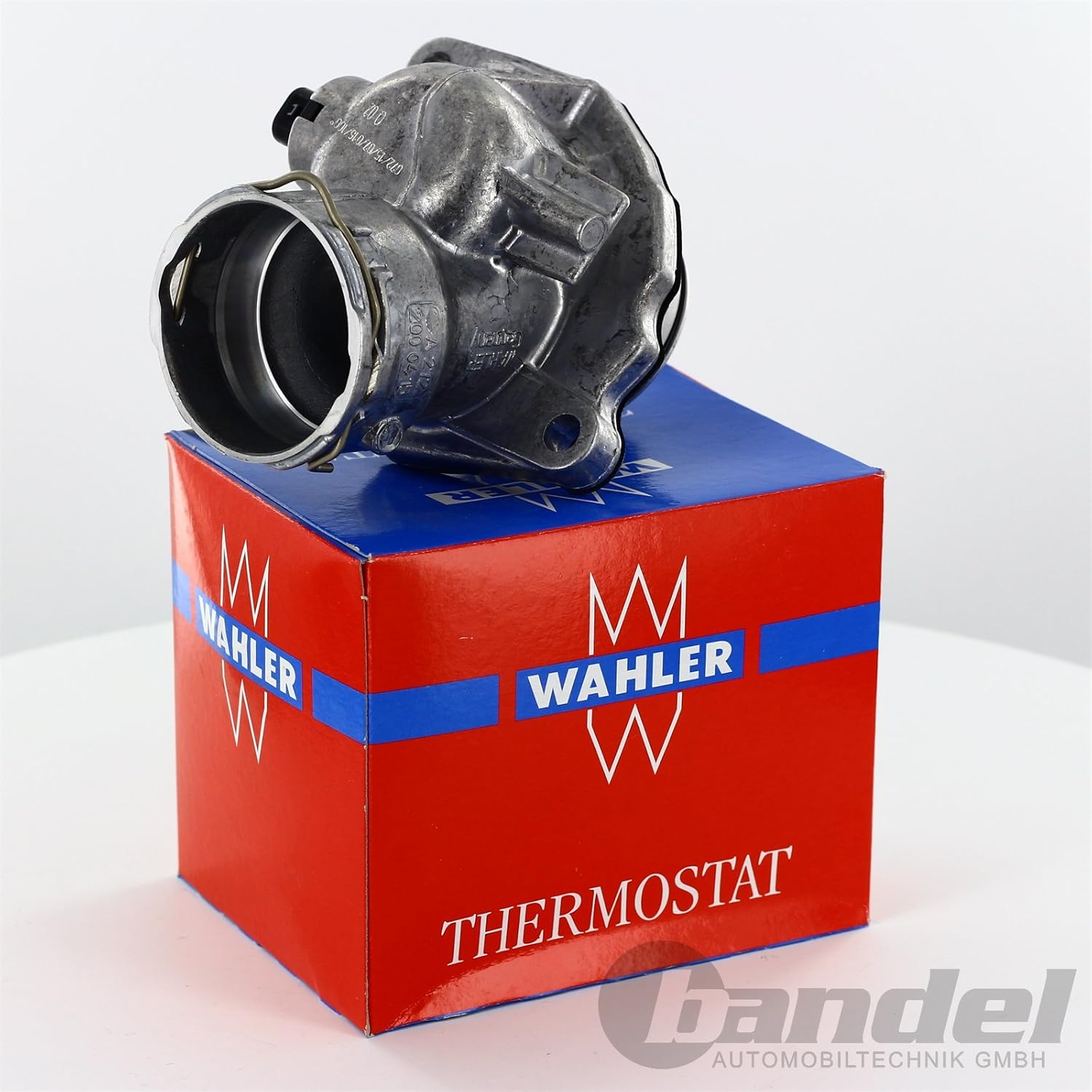 Mercedes-Benz Engine Thermostat + Housing + Sensor + Seal Wahler OEM 483 4100D Pack of 2