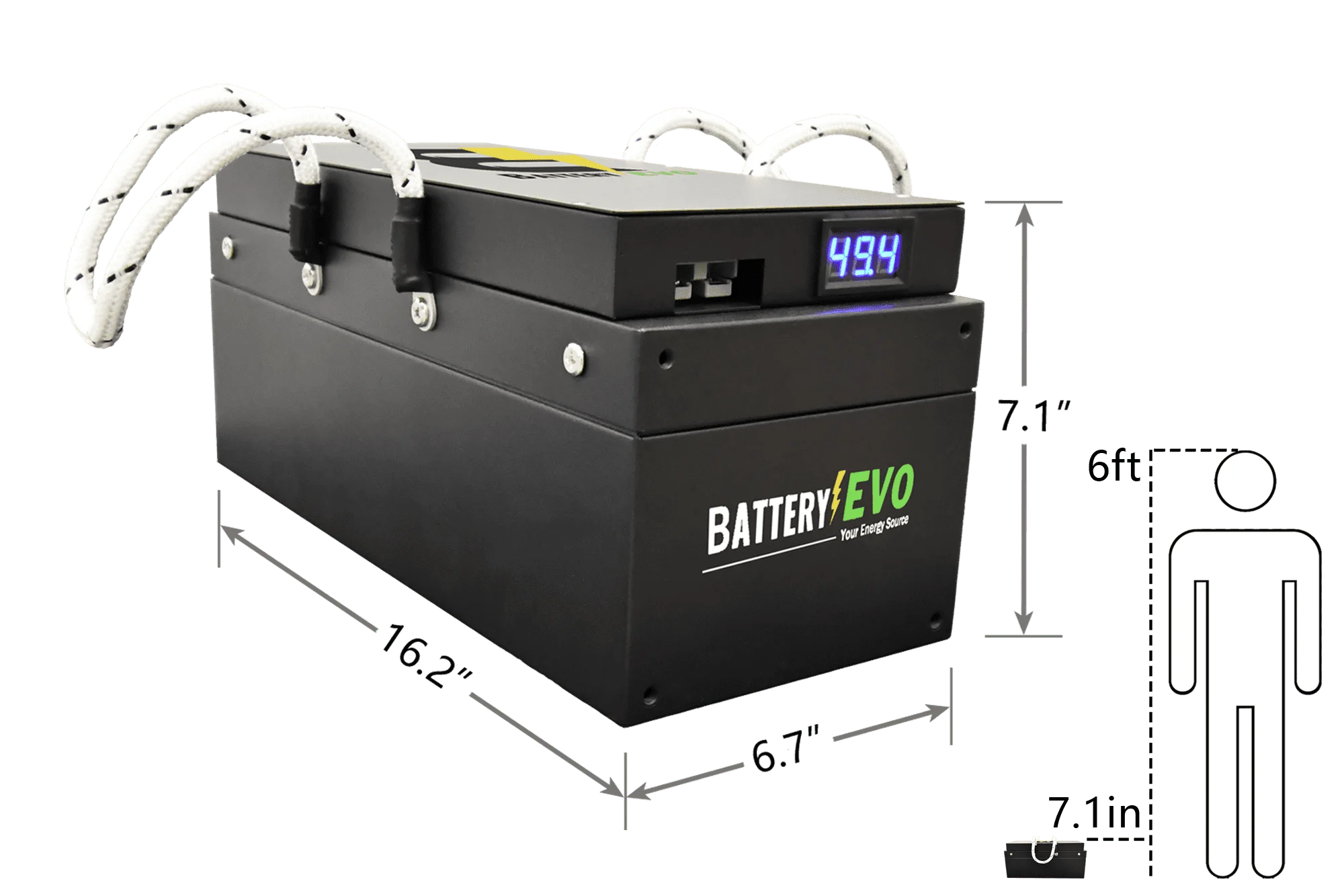Battery Evo 48V Badger 47Ah 2.1 kWh Golf Cart Lead Acid Replacement