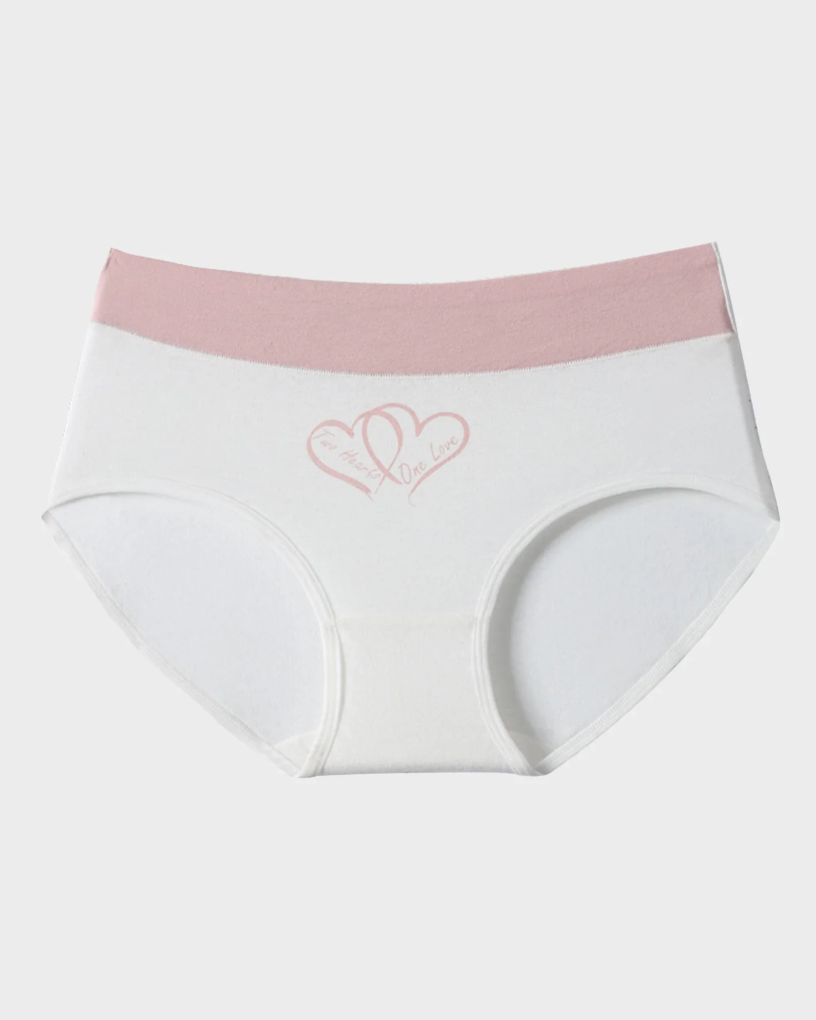 Soft Cotton Heart Print High-Waist Panties (6 Pack)