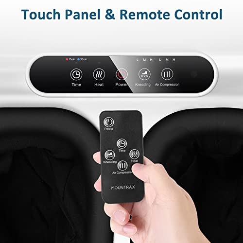 MOUNTRAX Foot Massager Machine with Heat, Gifts for Women Men, Shiatsu Foot Massager with Remote Control, Deep Kneading and Soothing Heat