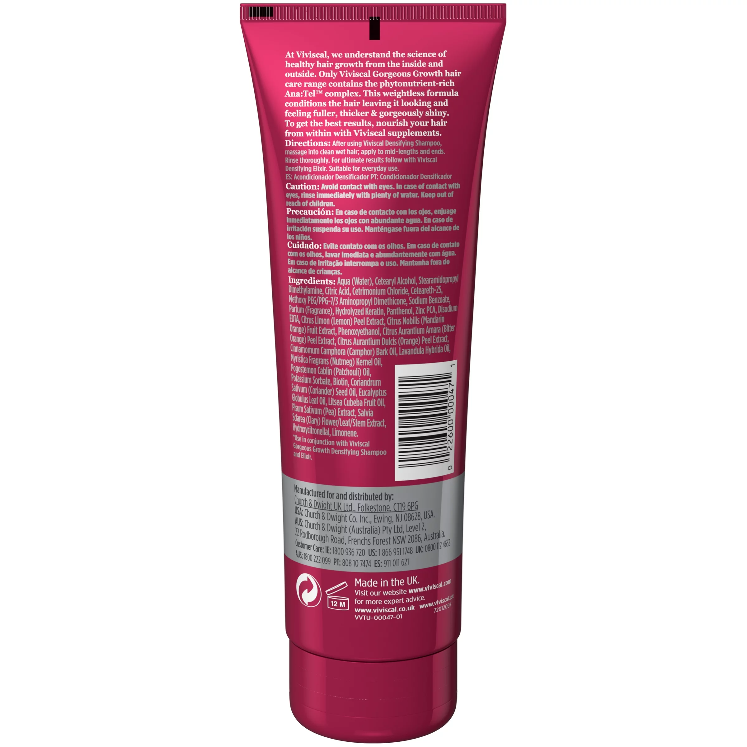 12 Pack Viviscal Gorgeous Growth Densifying Conditioner 8.45 Ounces each