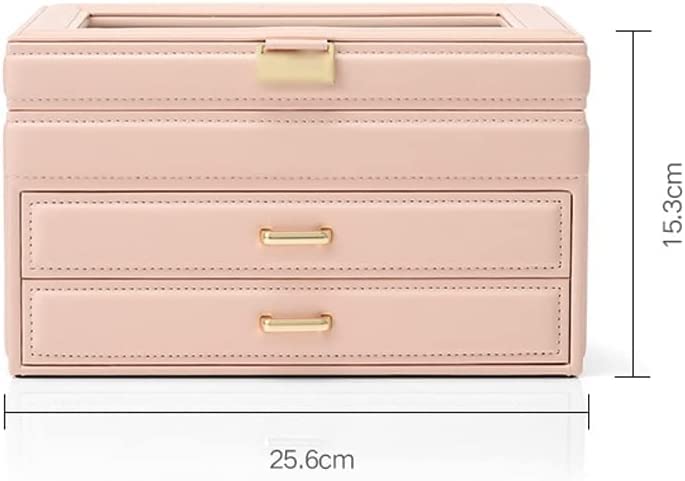 Jewelry Box Jewelry Boxes Jewelry Case PU Leather Jewelry Box Jewelry Storage Box Earring Ear Stud Ring Necklace Organizer Case Jewelry Box Organizer